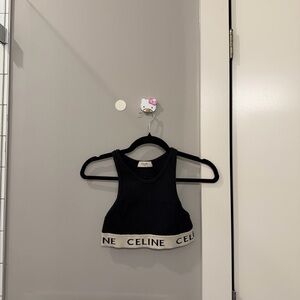 Celine Black Ribbed Top